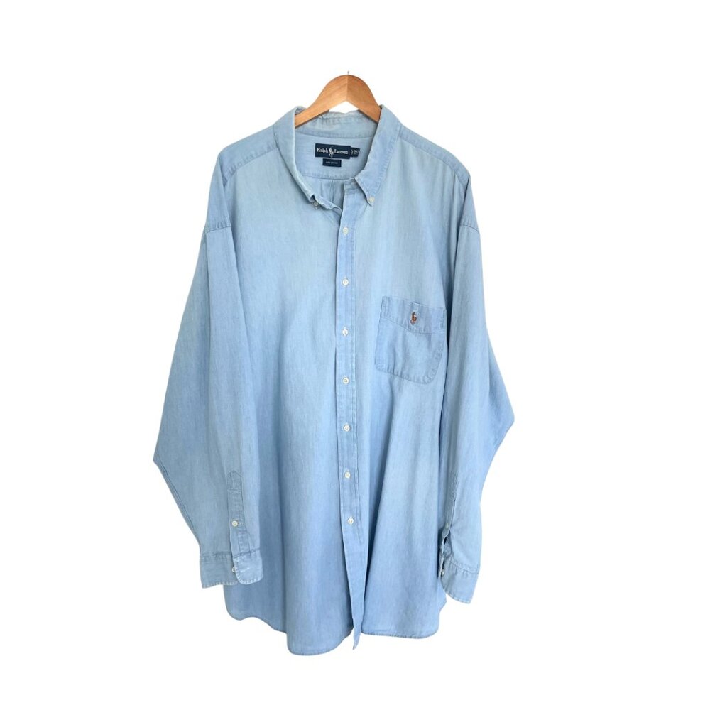 Ralph Lauren Light Blue Denim Button-Down Shirt